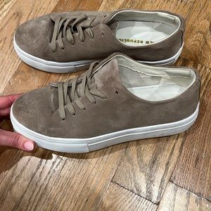 REVOLVE New Republic Malibu Suede Platform Sneaker size 9 sandstone